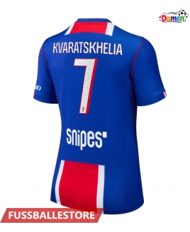 Günstige Paris Saint-Germain Khvicha Kvaratskhelia #7 Heimtrikot Damen 2026-27 Kurzarm